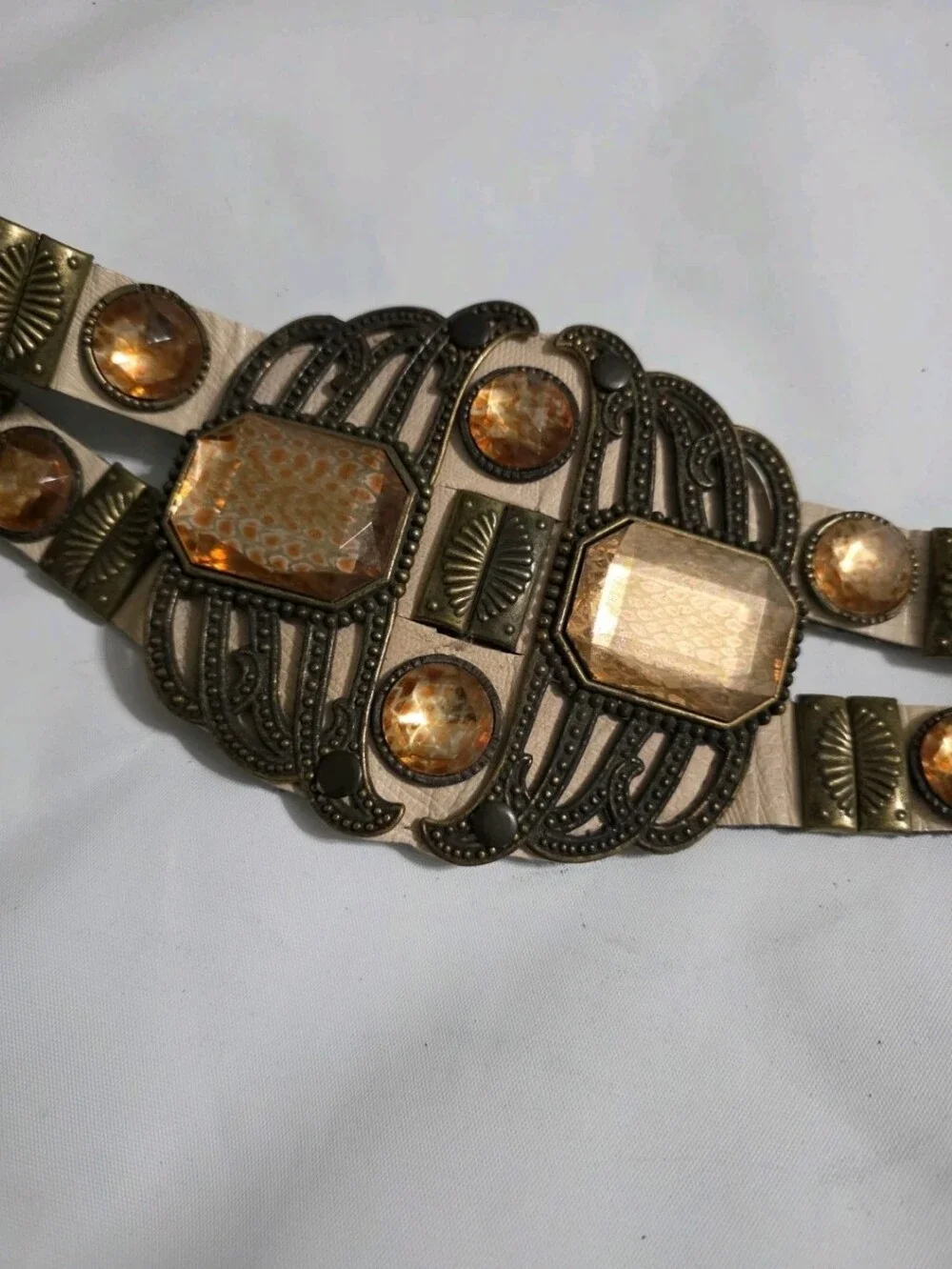 Vintage Rare Nina Arjani Handcrafted Leatherock Wide Belt